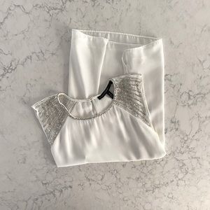 WhiteHouseBlack Beaded Sleeveless Top